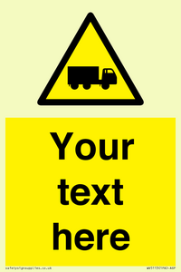 Custom Lorry Hazard Sign